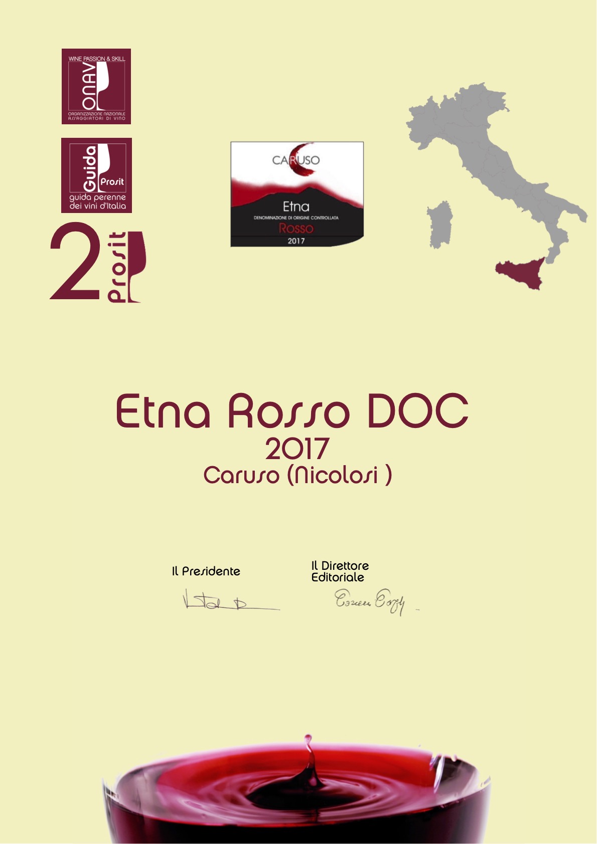 Etna Rosso DOC 2017